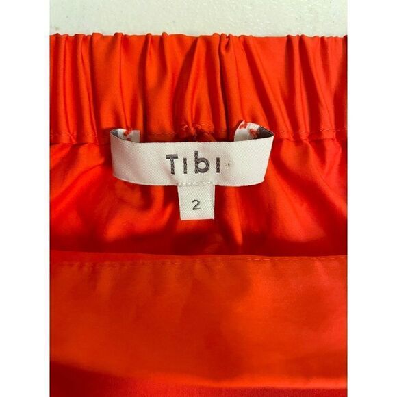 Tibi Off-the-shoulder Cotton-poplin Midi Dress In Ribbon Red 2 - Picture 6 of 6